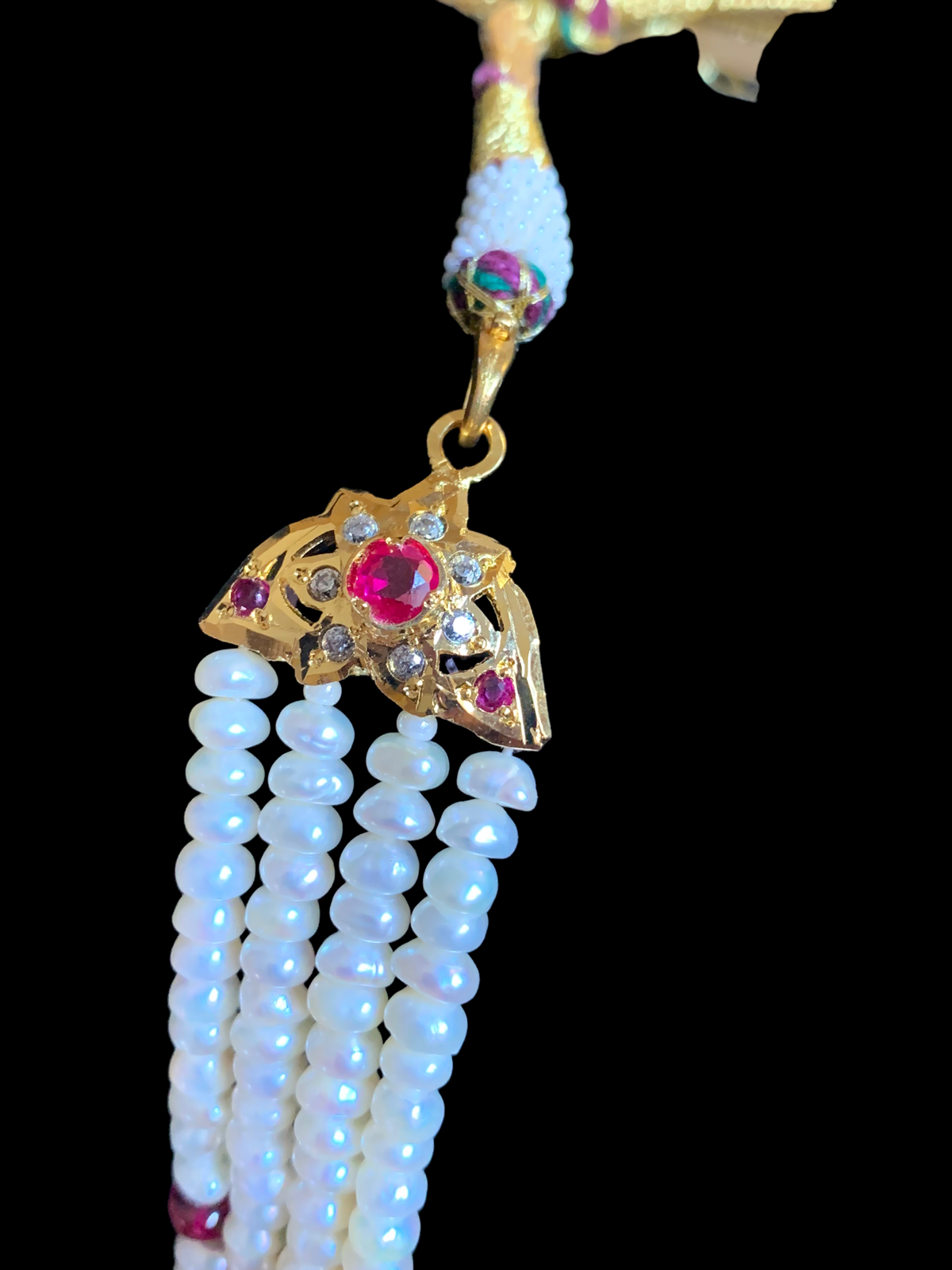 MAHNOOR gold plated silver Rani haar in rubies ( READY TO SHIP )