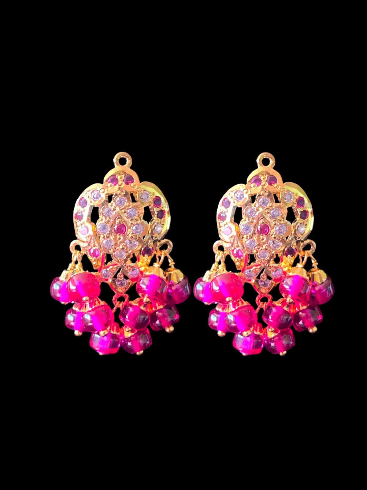 Ruby Zircon Gold-Plated Silver Pendant Set ( READY TO SHIP )
