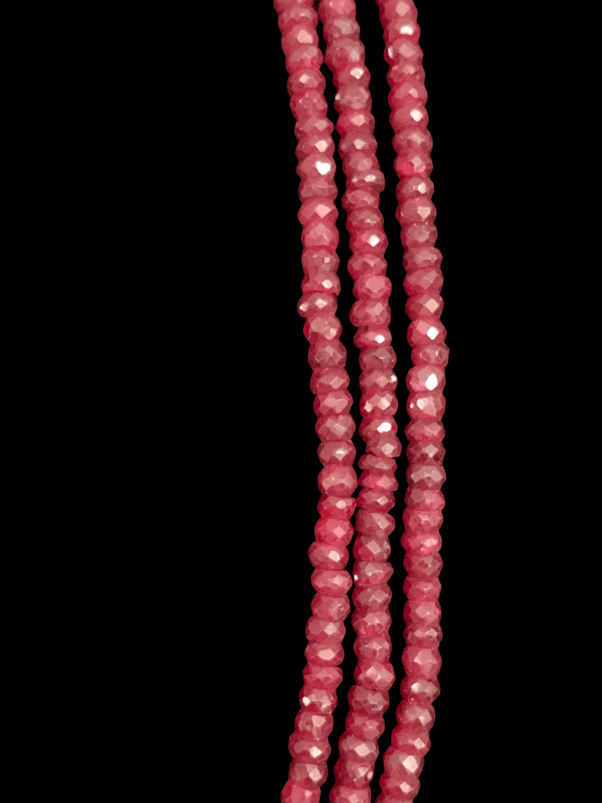 NS295 ruby  beads necklace ( SHIPS IN 2 WEEKS  )