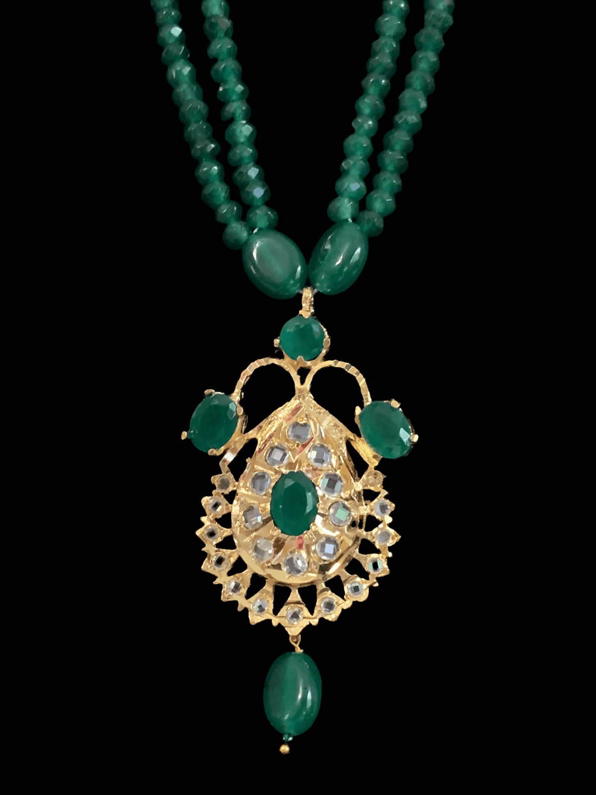 PS441 Jugni in green   beads ( READY TO SHIP )