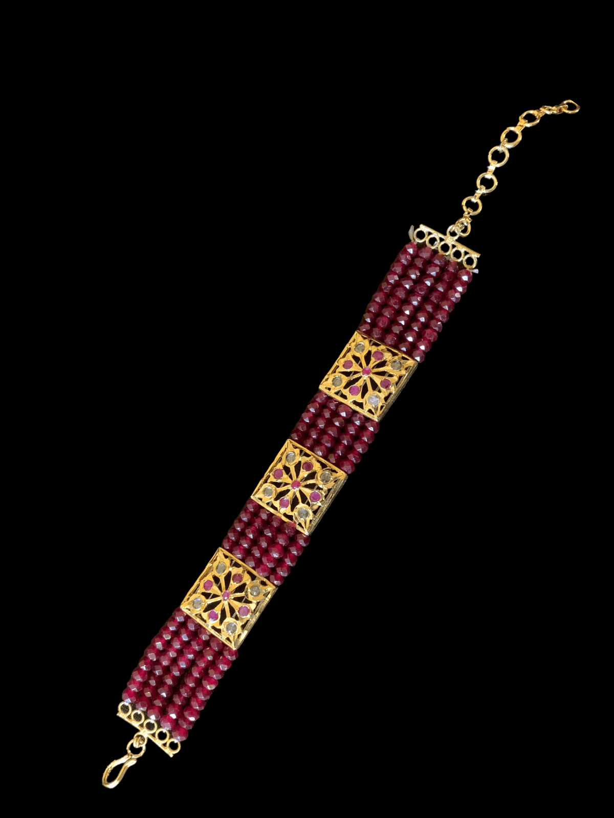 B75 ruby gold plated bracelet ( ready to SHIP  )