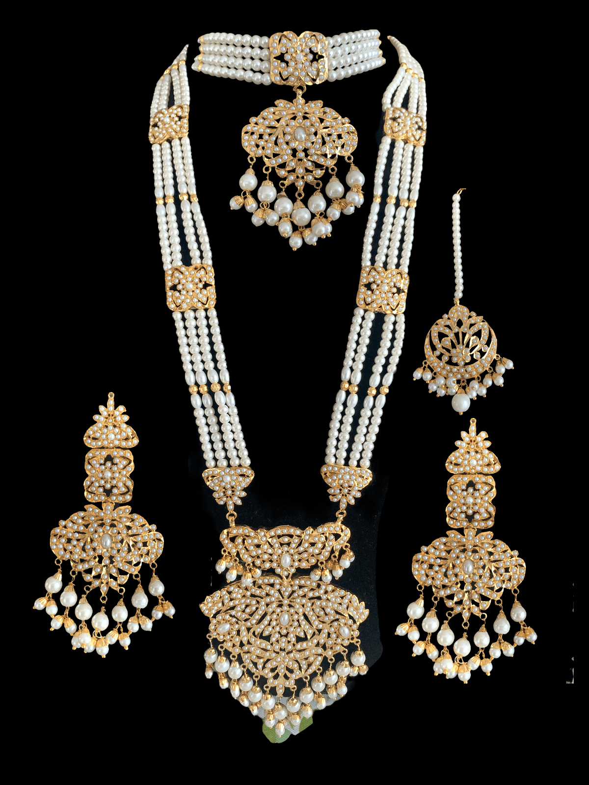 BR9 Filza  bridal set - shell pearls  ( SHIPS IN 4 WEEKS )