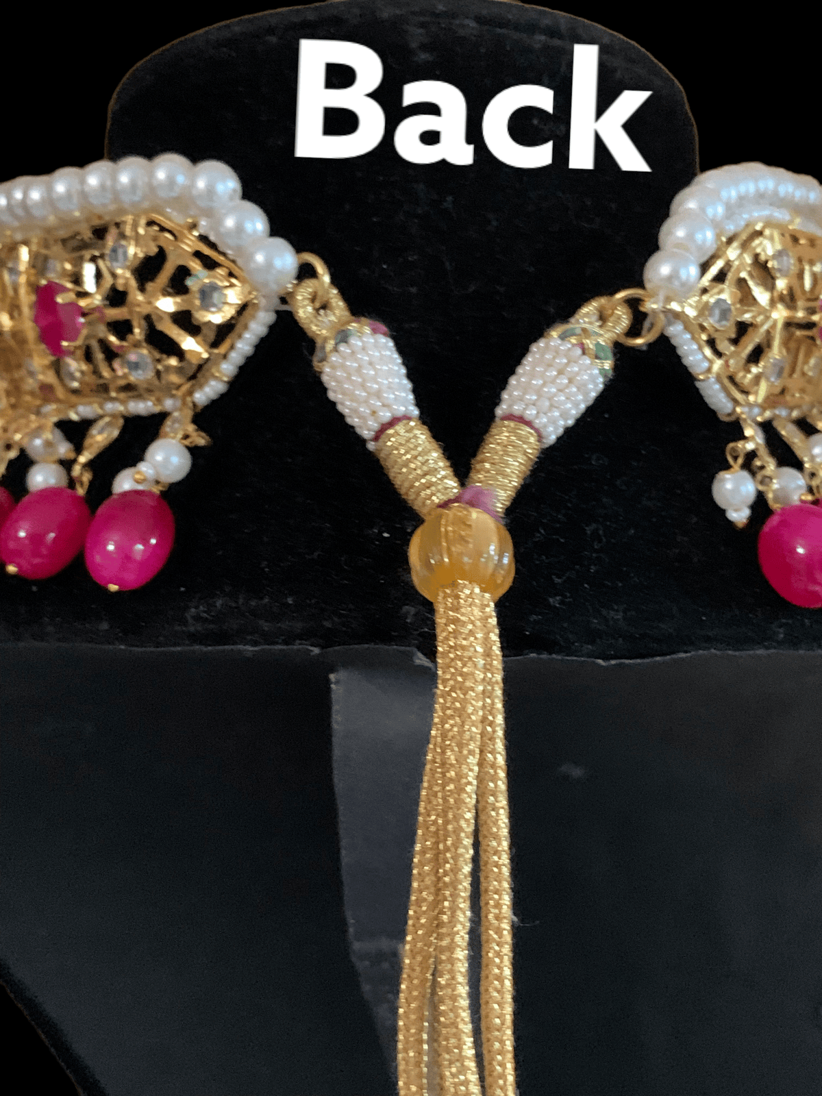 C109  Insia jadavi lacha in ruby beads (READY TO SHIP  )