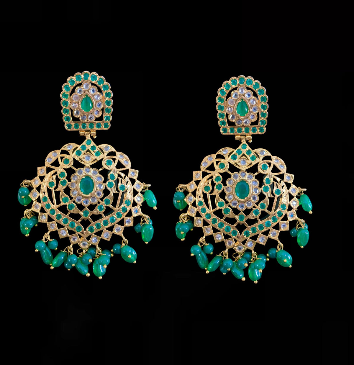 DLN20 Mehnaz green Rani haar ( READY TO SHIP )