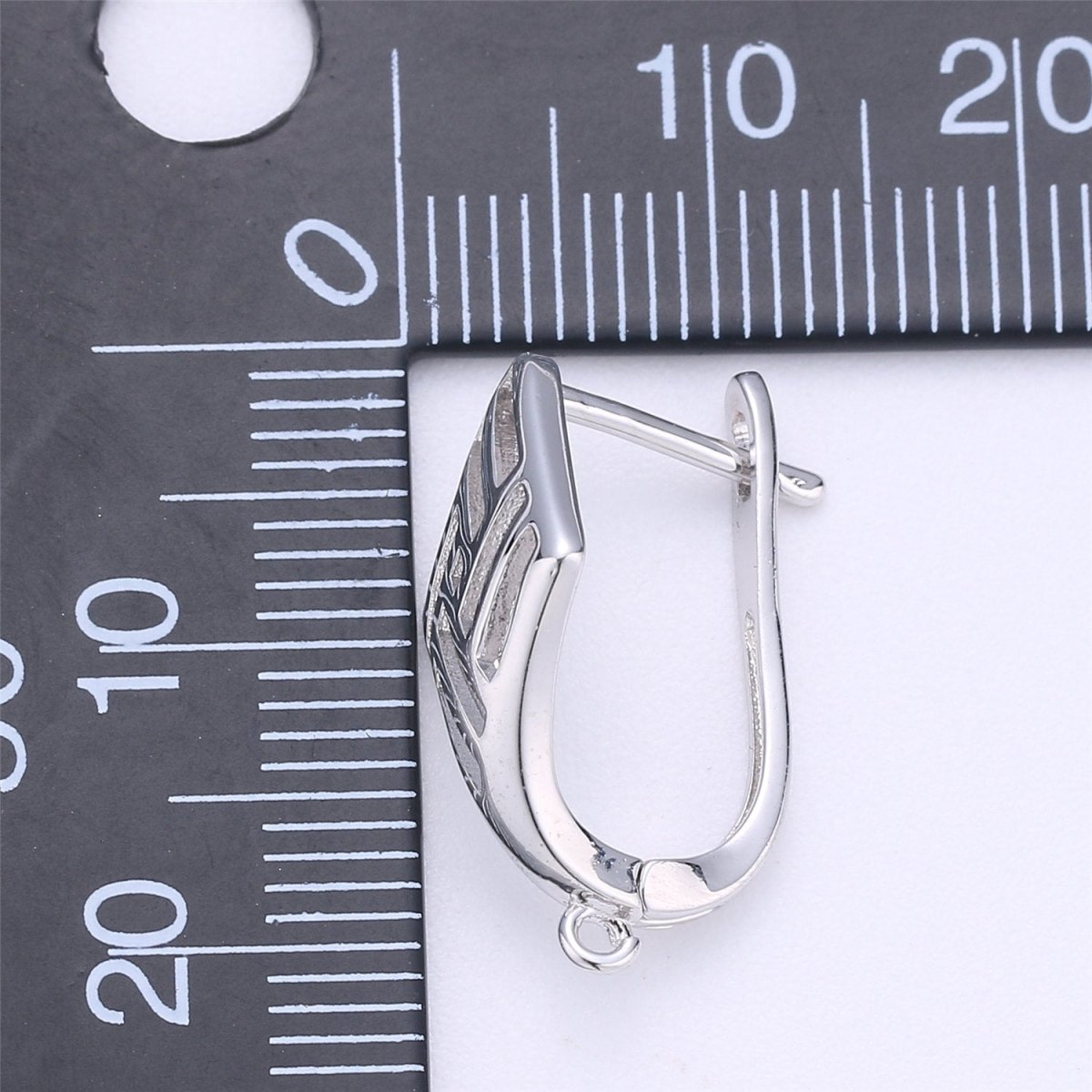 Lever Back One Touch Earring for jewelry Making Earring supplies in Rhodium Plated lead nickel free K-282