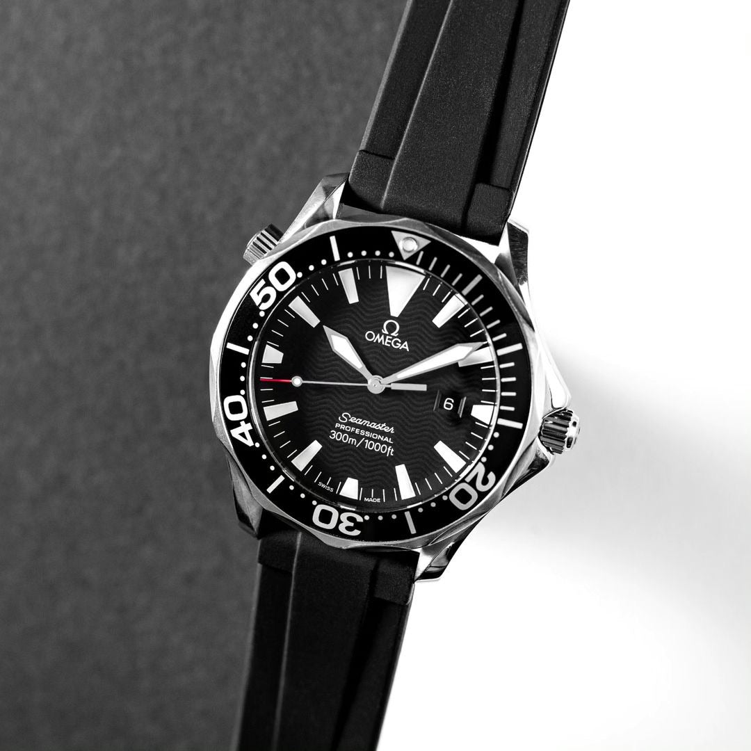 Tuxedo Black Quick Release Rubber Strap 20mm
