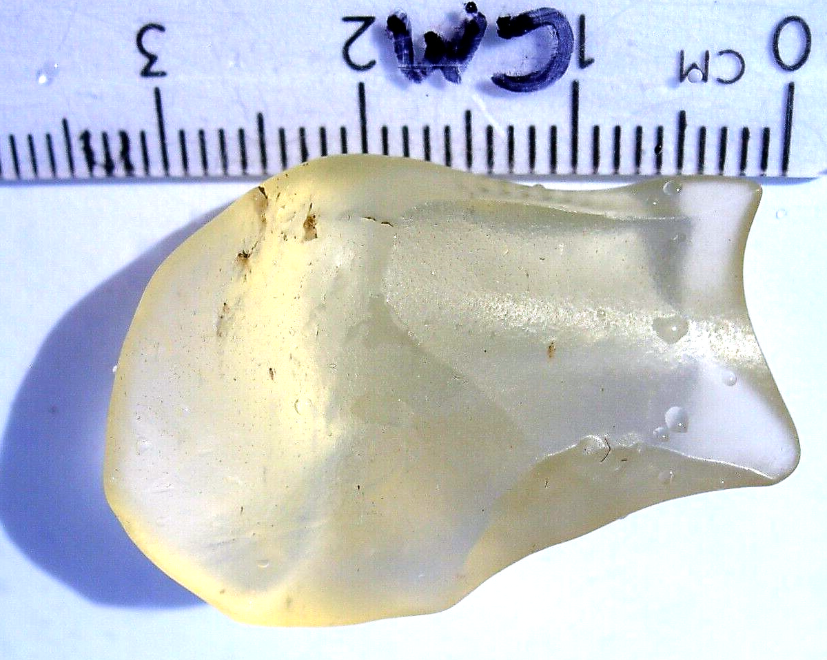 Libyan Glass Yellow Meteorite Impact Fragment Desert Rock Shard