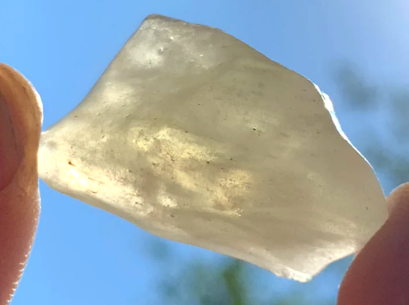 Libyan Glass Yellow Meteorite Impact Fragment Desert Rock Shard