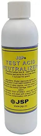 JSP Test Acid Neutralizer 5 oz Bottle for 10K 14K 18K 22K 24K Gold & Silver Platinum Testing Solutions Cleans Stones