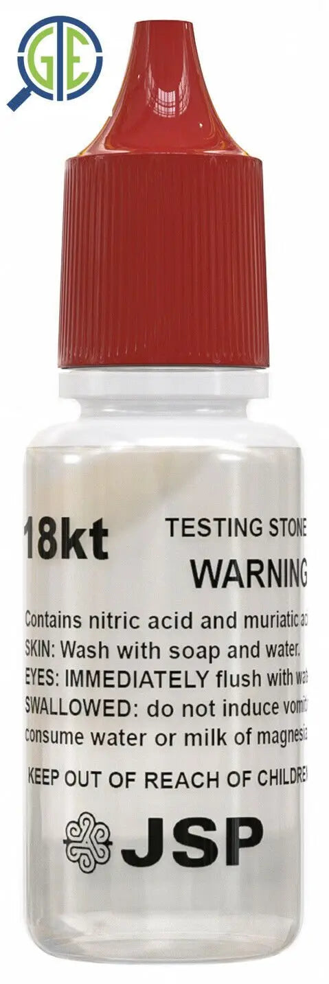 2 JSP 18K Gold Jewelry Testing Acid Solution Test Scrap Tester Solutions Oro Kit