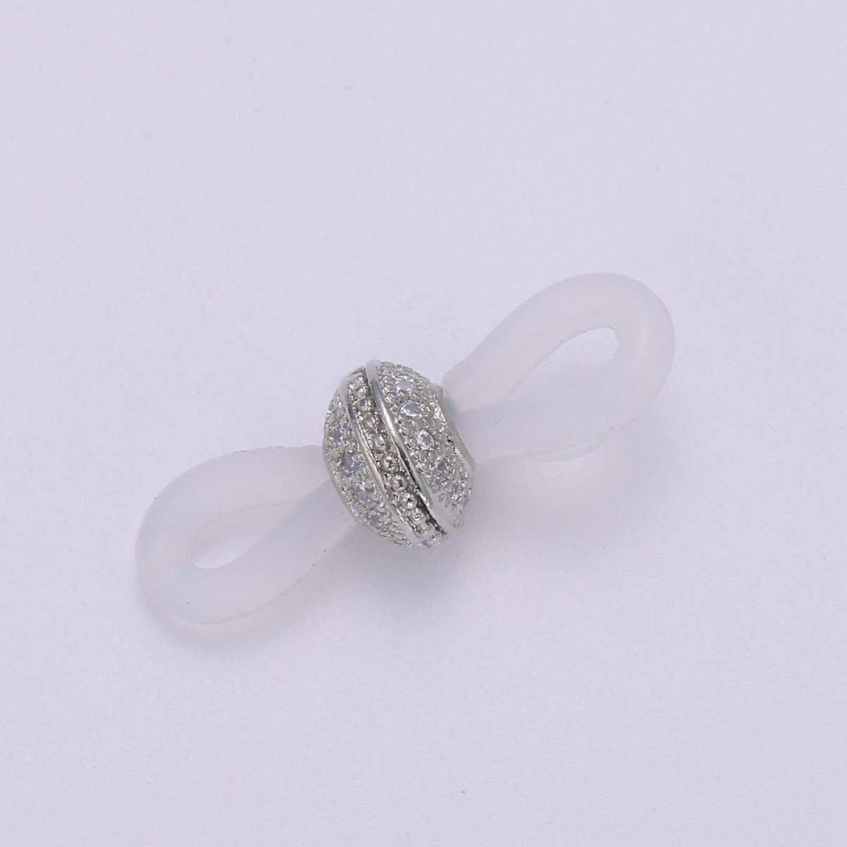 Micro Pave Beads Gold Face Mask cord tip Chain Facemask, glasses, silicone connector, eyewear accessories, jewelry manufacturing K-442 K-443 K-621 K-622