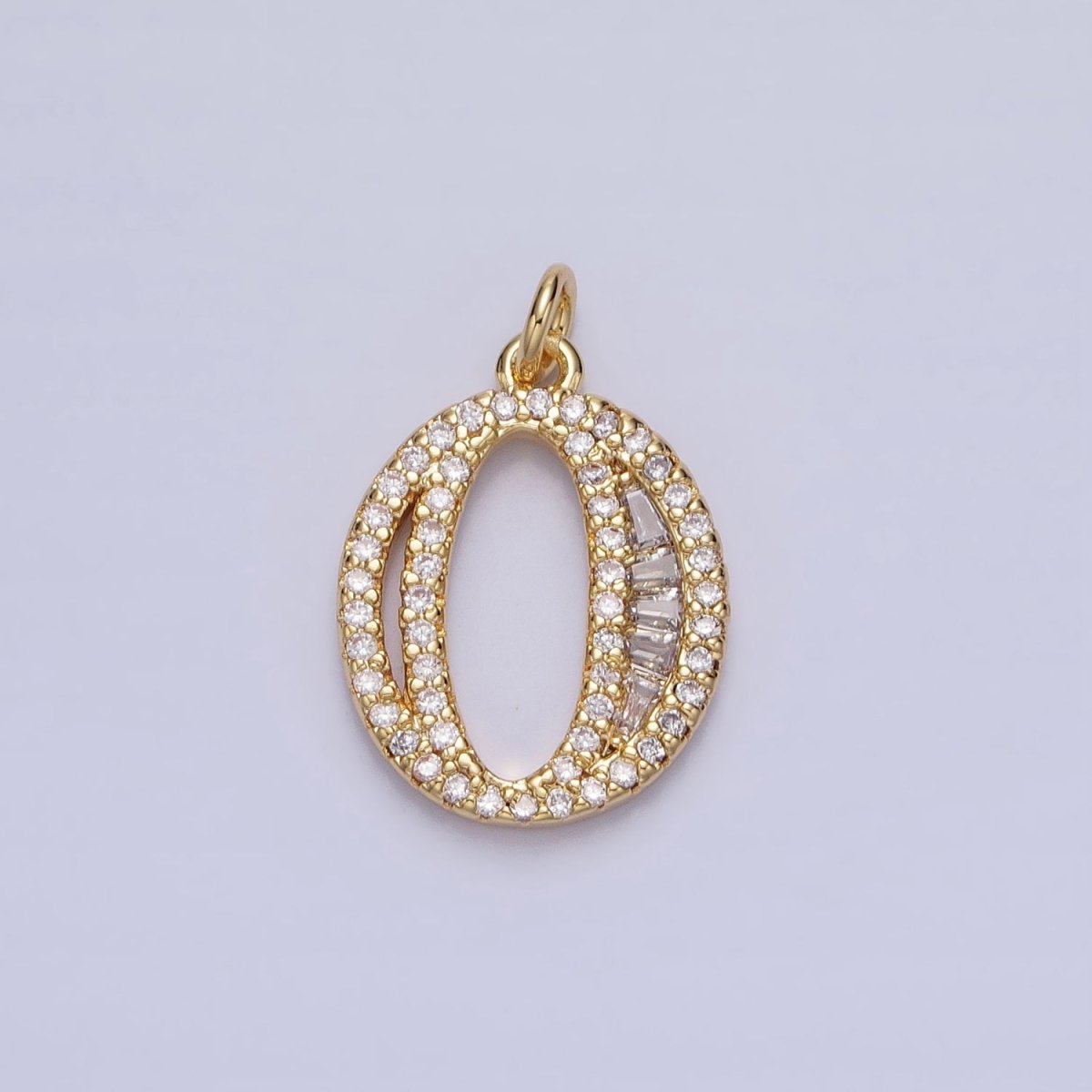 Micro Pave CZ Numbering Charms Pave Dangle Gold Filled Over Brass Number Charms Women Pave Number Findings Number 0-9 Charms AC519 - AC528