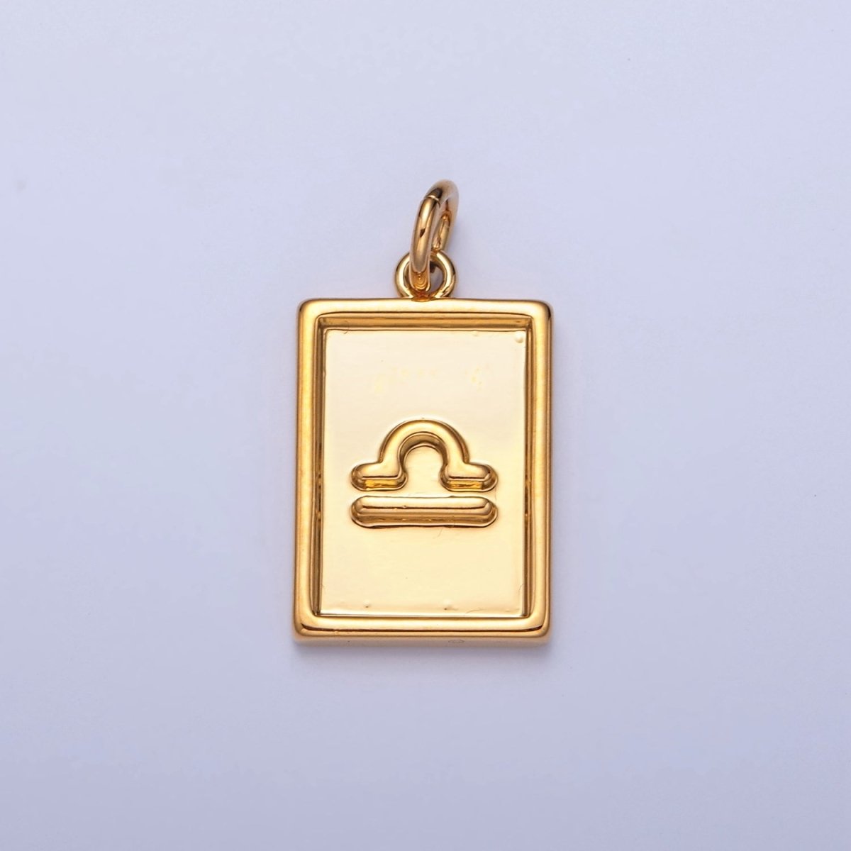 Mini 24k Gold Filled Tag Zodiac Charm Dainty Tile Astrological Zodiac Signs Add on Charm A-A1427-A-A1432