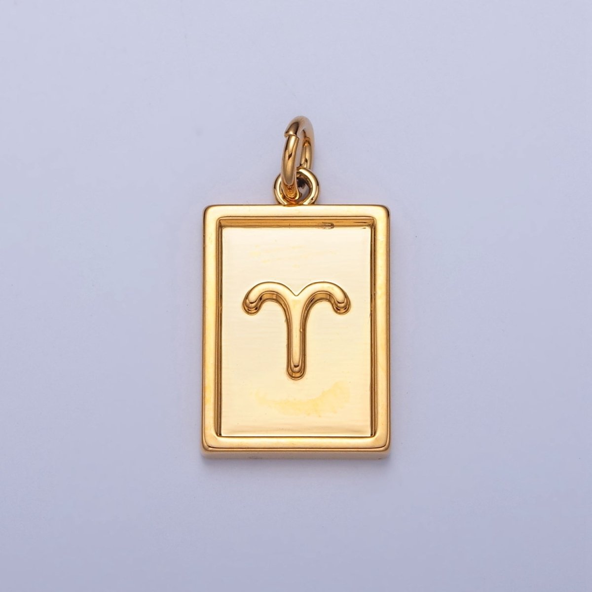 Mini 24k Gold Filled Tag Zodiac Charm Dainty Tile Astrological Zodiac Signs Add on Charm A-A1427-A-A1432
