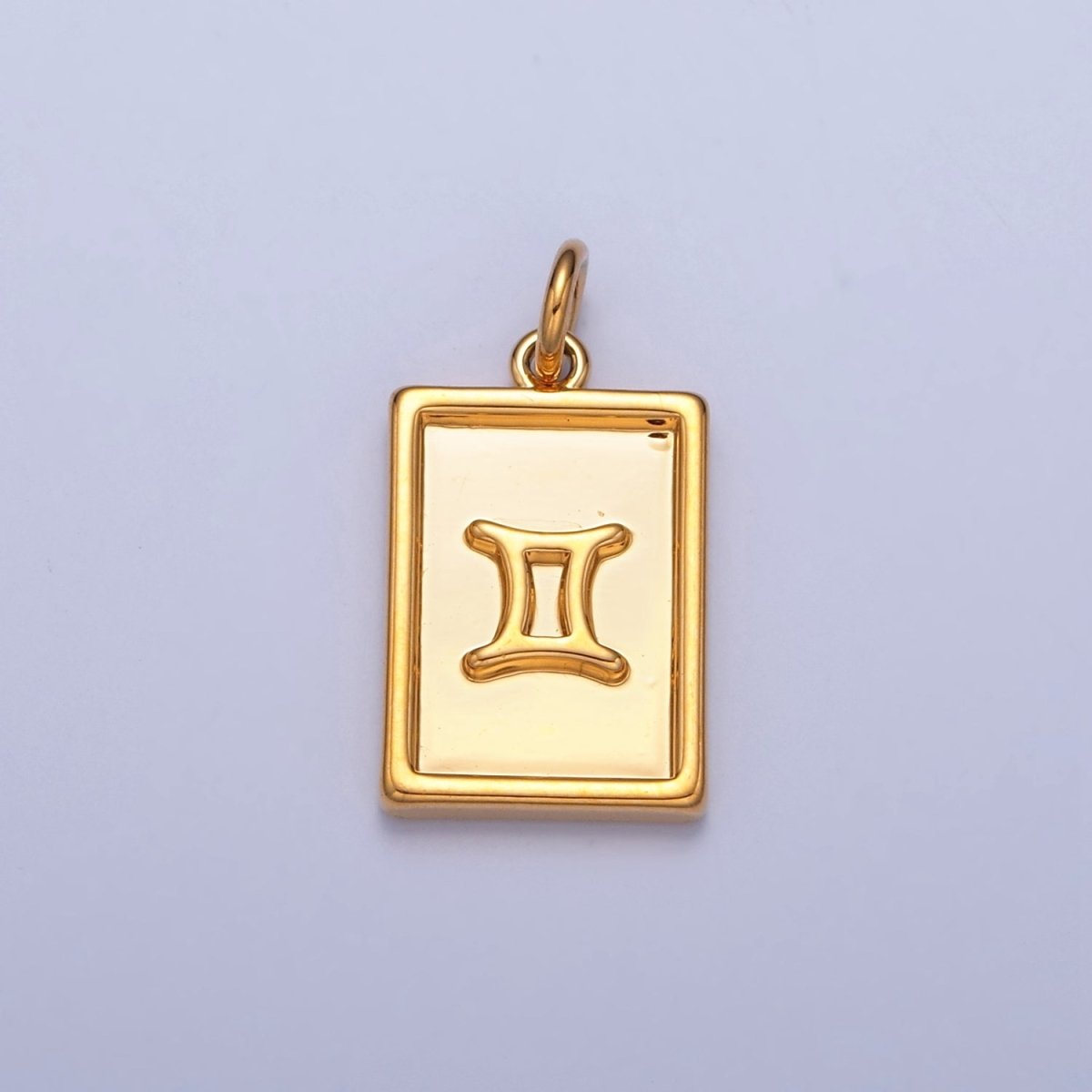 Mini 24k Gold Filled Tag Zodiac Charm Dainty Tile Astrological Zodiac Signs Add on Charm A-A1427-A-A1432