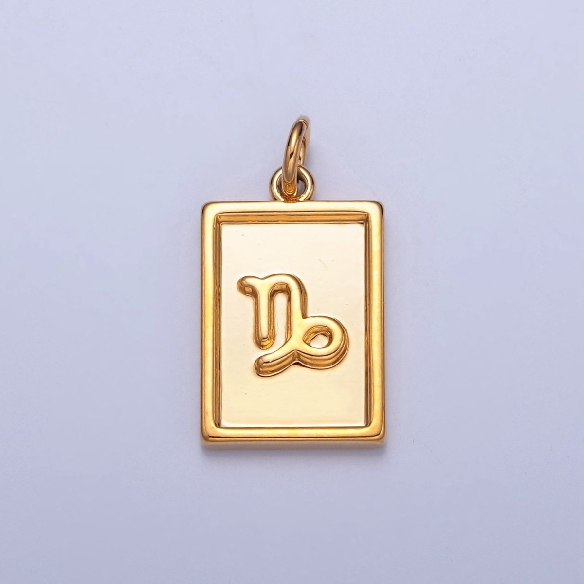 Mini 24k Gold Filled Tag Zodiac Charm Dainty Tile Astrological Zodiac Signs Add on Charm A-A1427-A-A1432