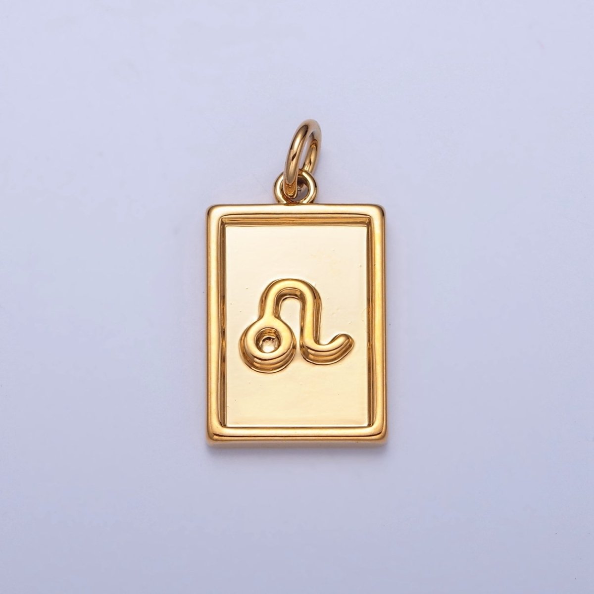 Mini 24k Gold Filled Tag Zodiac Charm Dainty Tile Astrological Zodiac Signs Add on Charm A-A1427-A-A1432