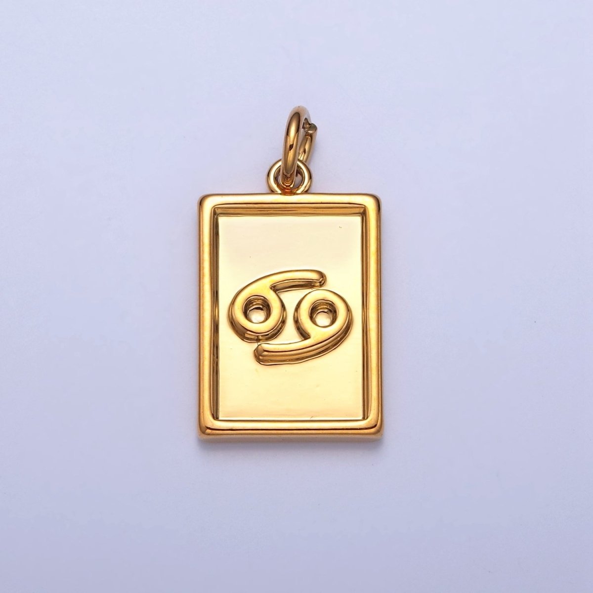 Mini 24k Gold Filled Tag Zodiac Charm Dainty Tile Astrological Zodiac Signs Add on Charm A-A1427-A-A1432