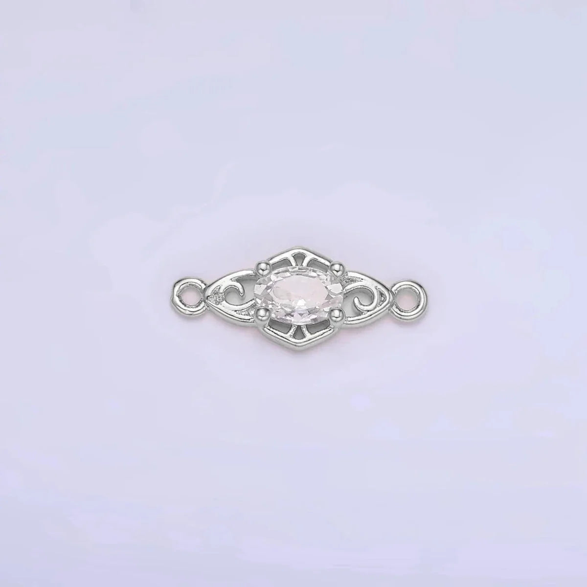 Clear, Pink, Purple CZ Artisan Geometric Connector | Connectors-00011 ~ Connectors-00013