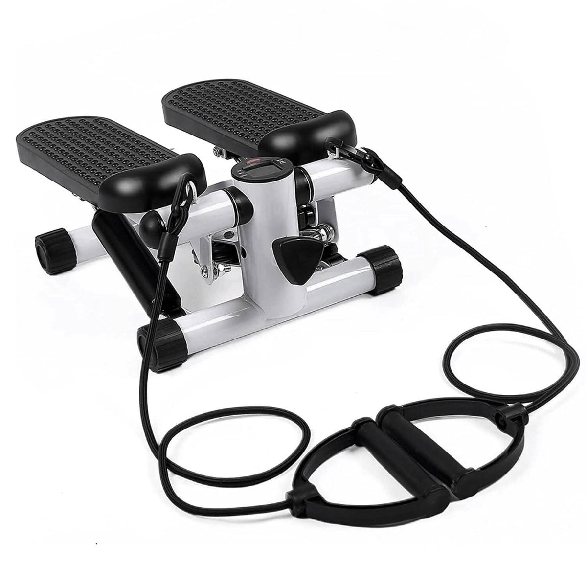 Mini Fitness Stepper with 2 Resistance Bands LCD Monitor