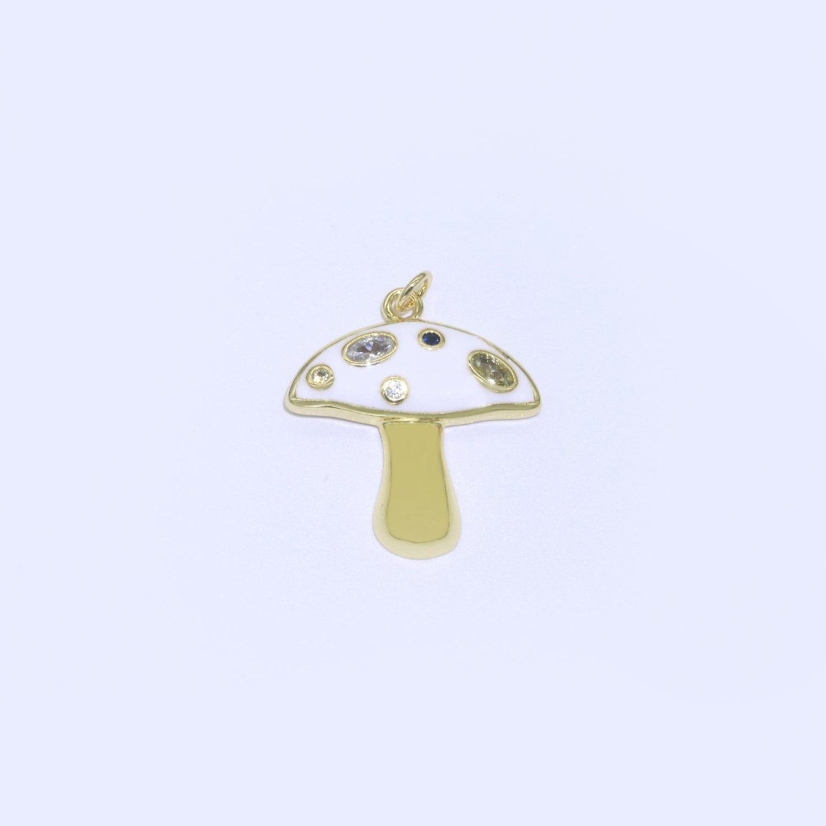 Mini Gold Filled Mushroom Charms, Enamel Magic Mushroom Pendant for Necklace Fantasy Celestial Jewelry for Statement Necklace M-410 - M-417
