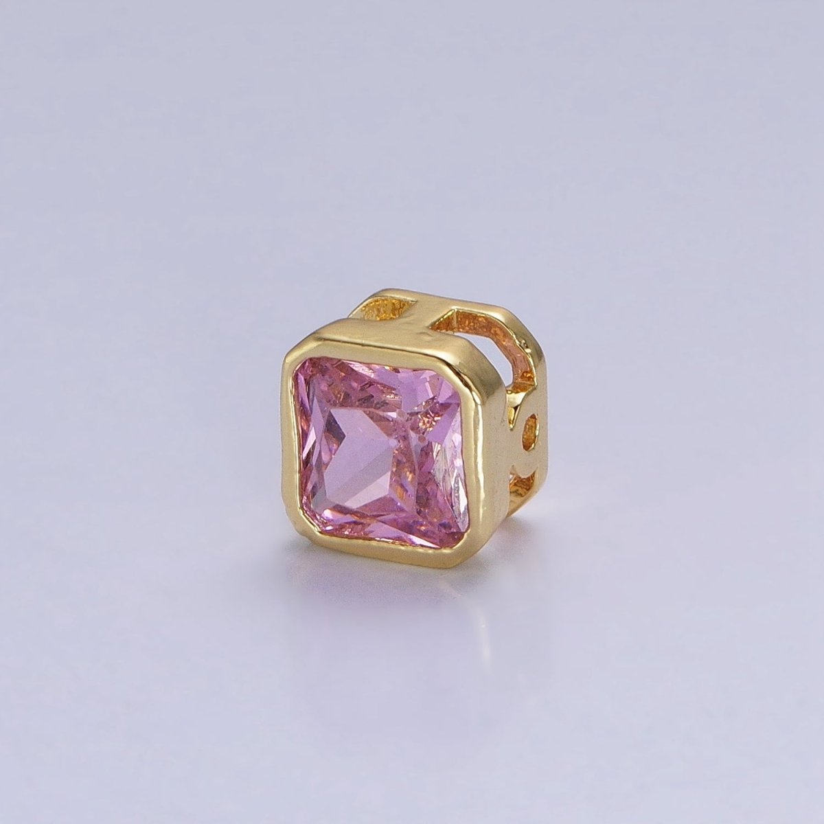 Mini Square Bead Spacer CZ Micro Pave Geometric Spacer Bead Connector Charm B-351 B-368 B-371 B-424 B-426 B-430 B-433