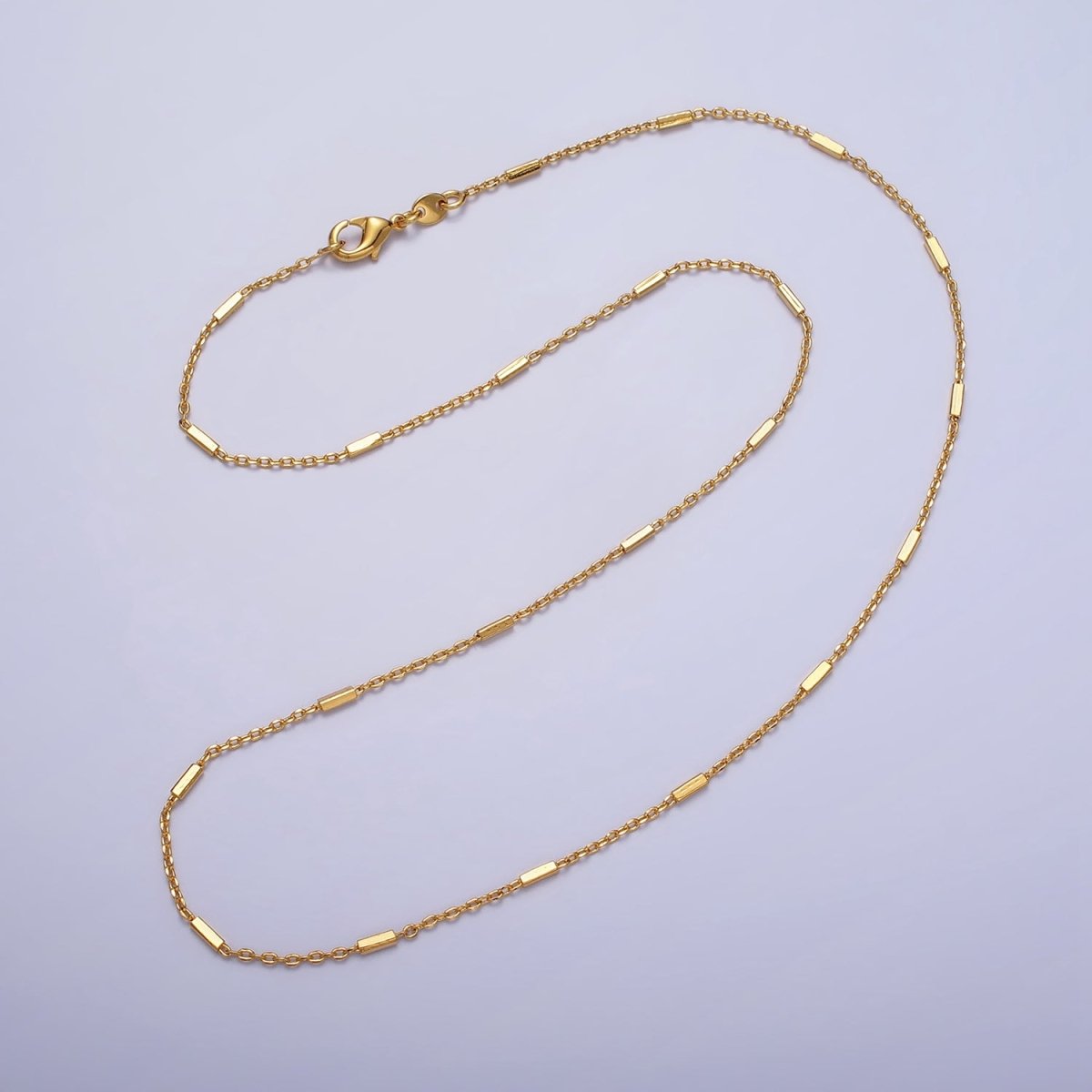 Minimalist 17.5 Inches Cable Long Tube Gold Chain Necklace | WA-1544 Clearance Pricing