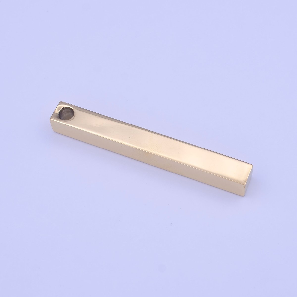 Minimalist  Stainless Steel 50mm Tag Bar Pendant in Silver, Black, Gold J-017 J-048 X-669