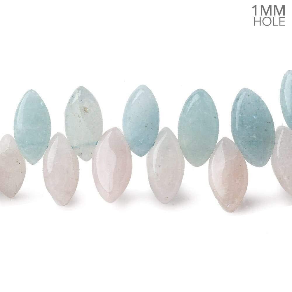 Multi Beryl top drilled plain marquise beads 16 inch 86 large hole beads A
