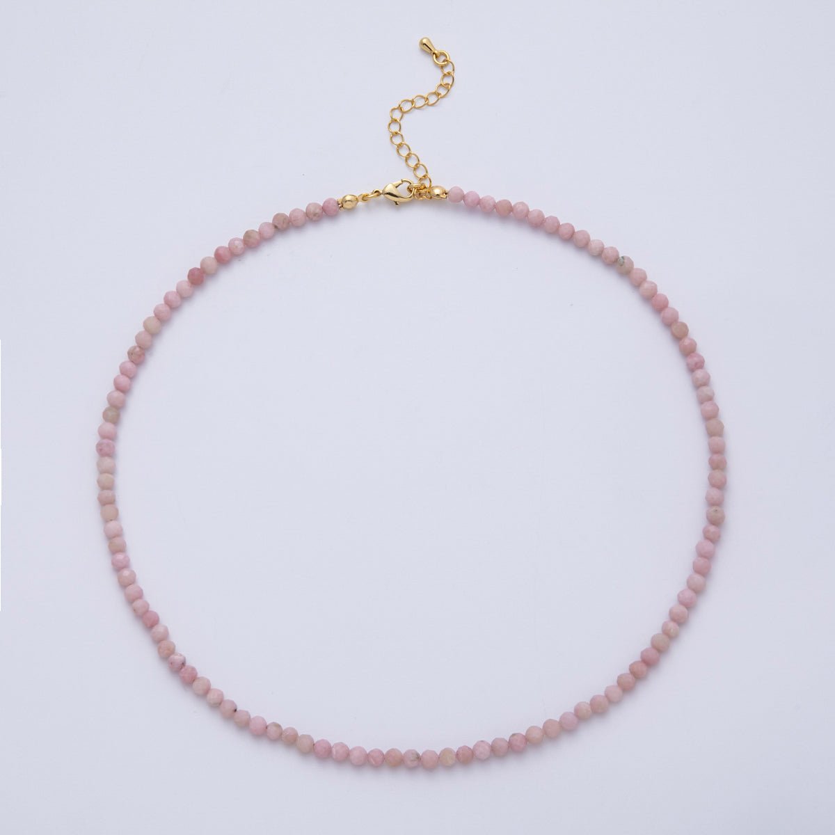 Multicolor Natural Gemstone Beads Morganite Amazonite Pink Rose Quartz Moonstone Purple Amethyst Necklace Ready To Wear | WA-012 Clearance Pricing