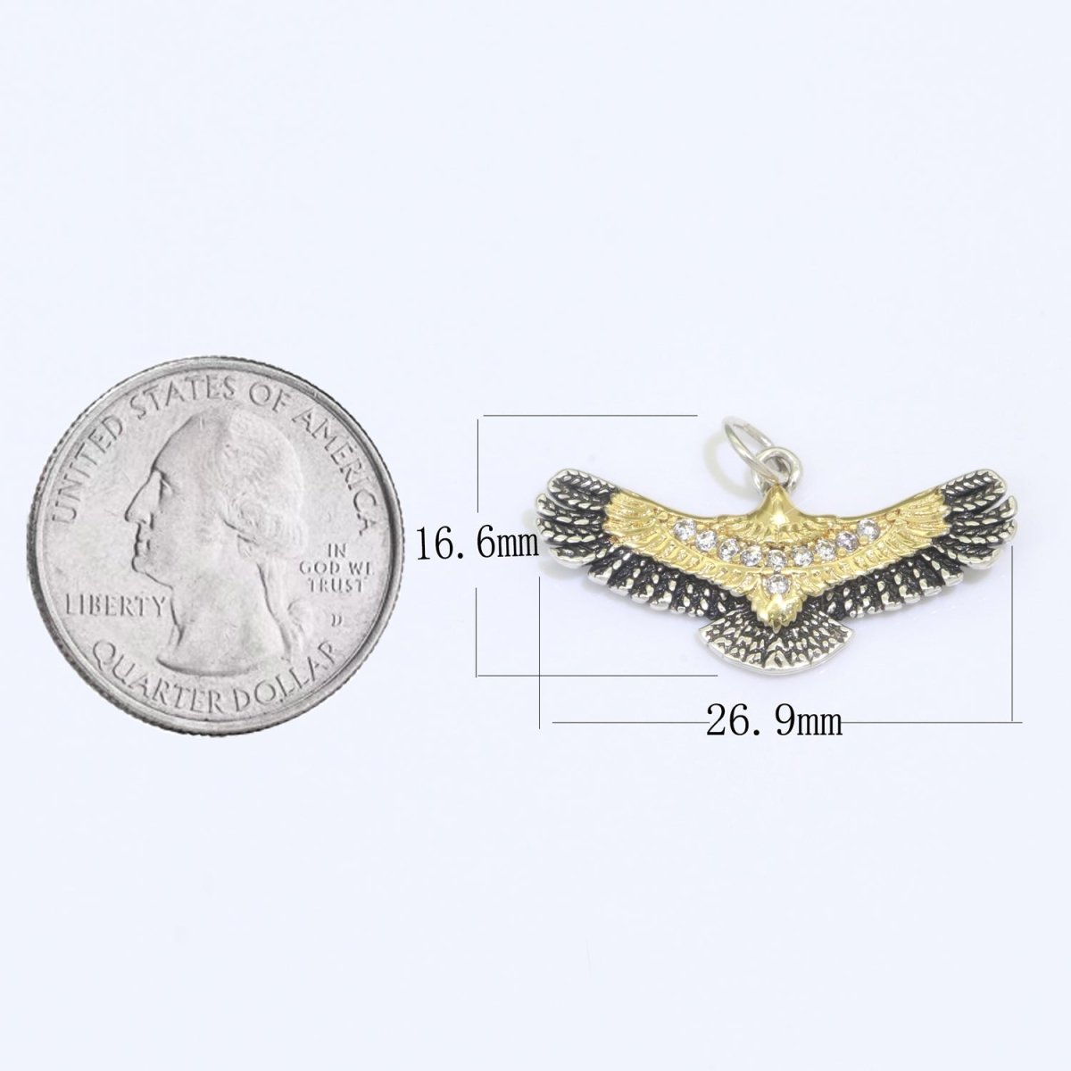 Navajo Eagle Pendant for Necklace Indian Eagle Animal Charm for Statement Necklace M-564