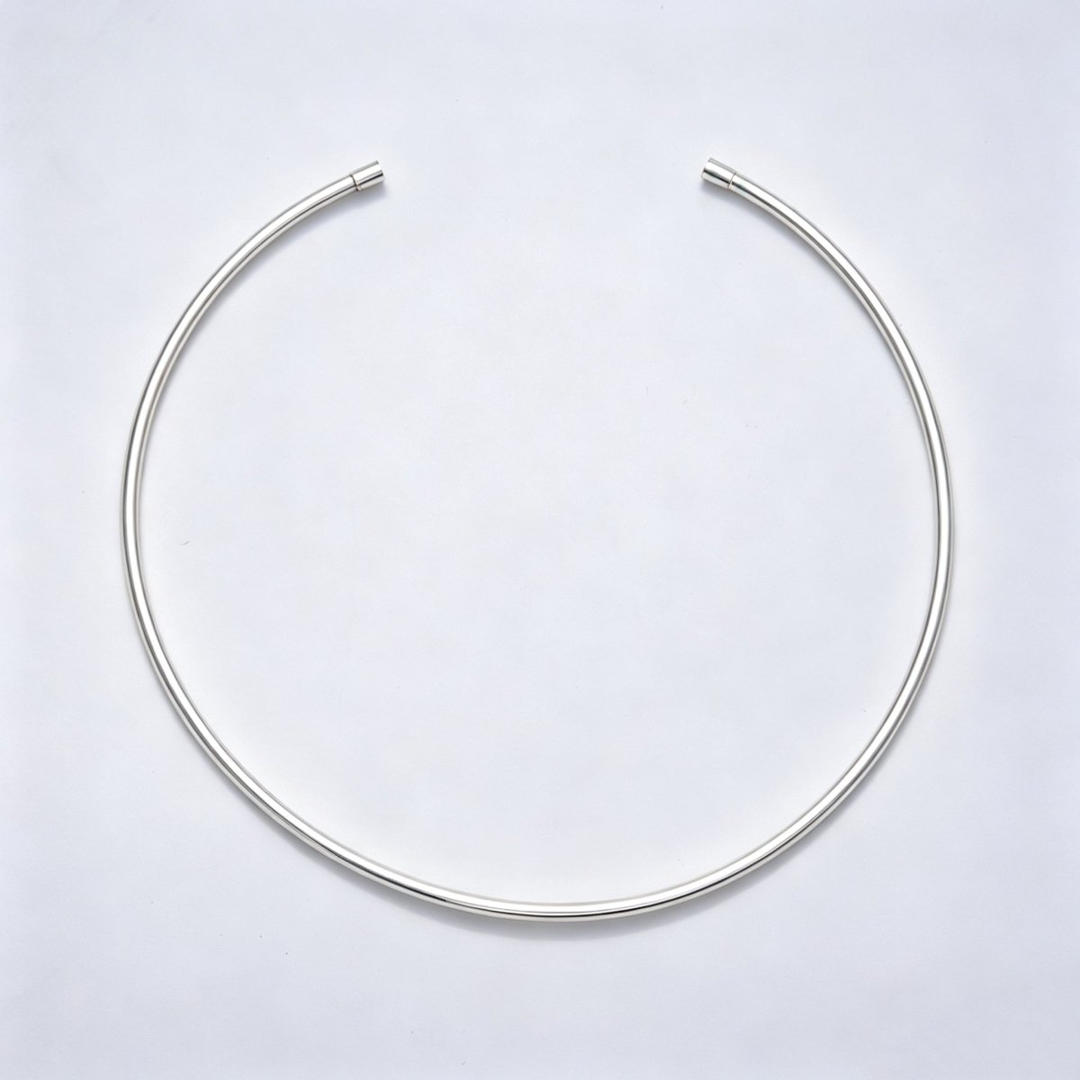 NEW 16K Gold Filled 3mm Tube Choker Floating Collar Necklace in Gold & Silver| WA-00511 WA-00541