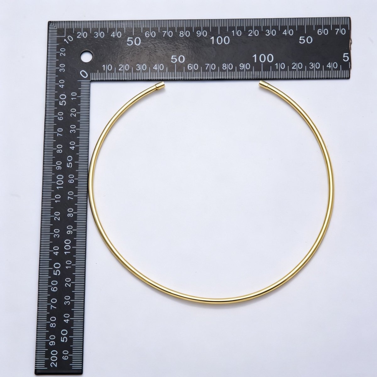 NEW 16K Gold Filled 3mm Tube Choker Floating Collar Necklace in Gold & Silver| WA-00511 WA-00541