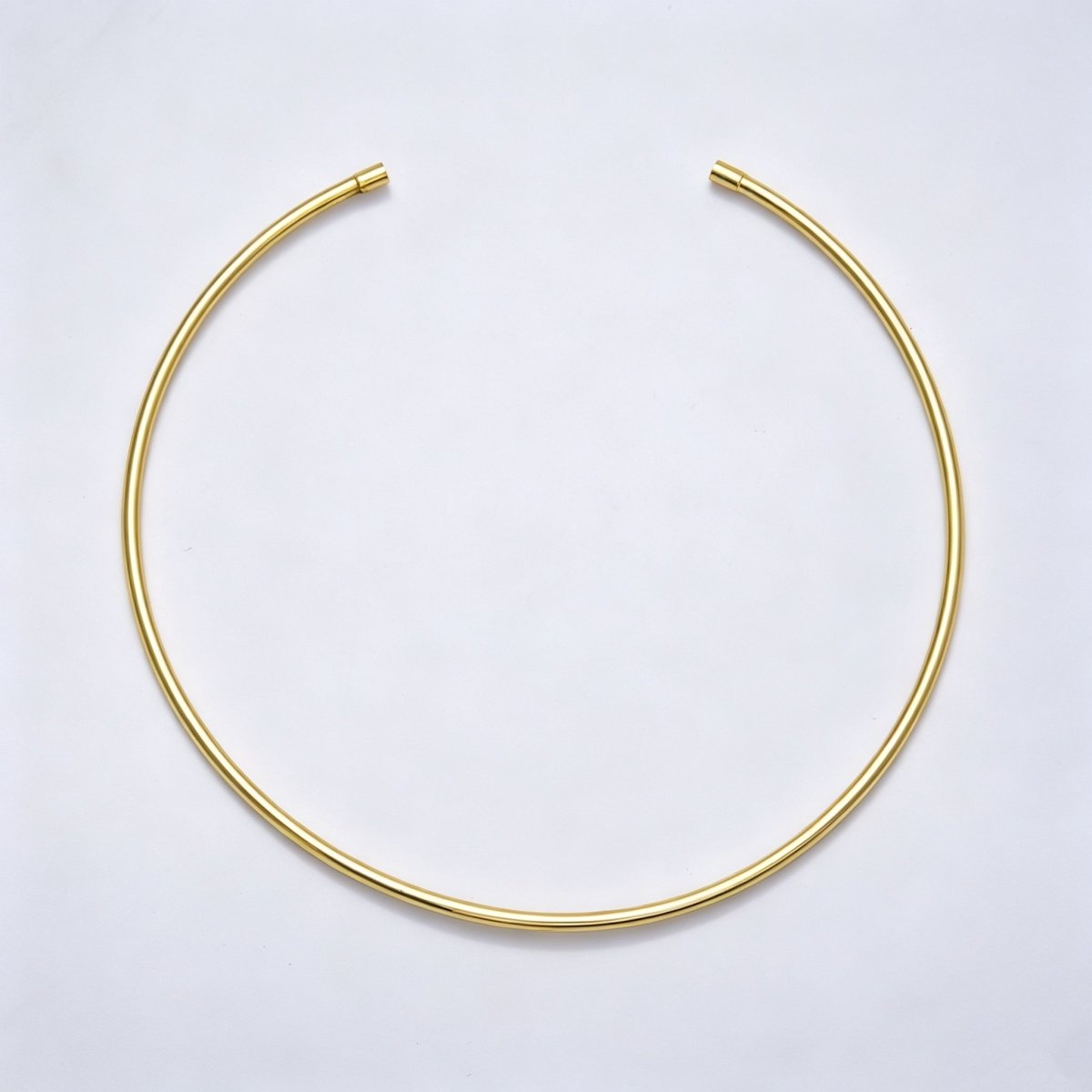 NEW 16K Gold Filled 3mm Tube Choker Floating Collar Necklace in Gold & Silver| WA-00511 WA-00541