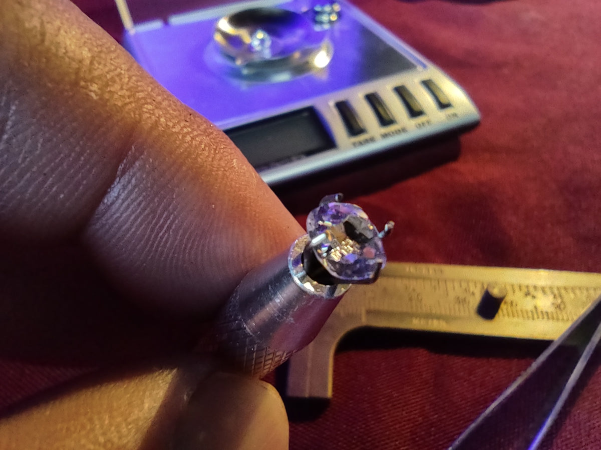 * Rare Certified Early Era Strass Gemstone .87 D IF Cushion Cut Diamond Simulant