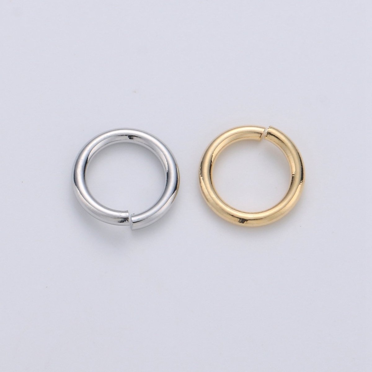 Open Jump Ring Real Gold Plated Jump Ring 5mm 6mm 7mm 8mm 10mm with 18 gauge / 1mm thickness for Jewelry Supply Component 10gram