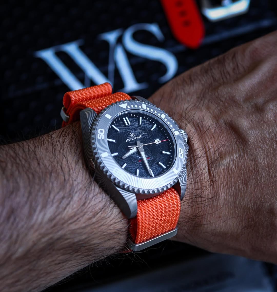 Tangerine Orange Woven Nylon Strap 20mm