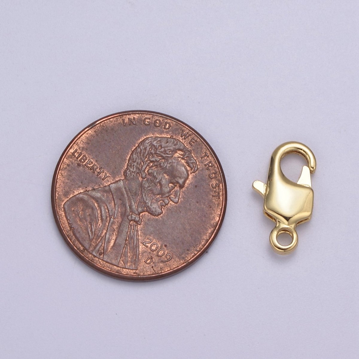 24K Gold Filled 12.5mm x 7mm Rectangular Lobster Clasps Closure Findings  L-636