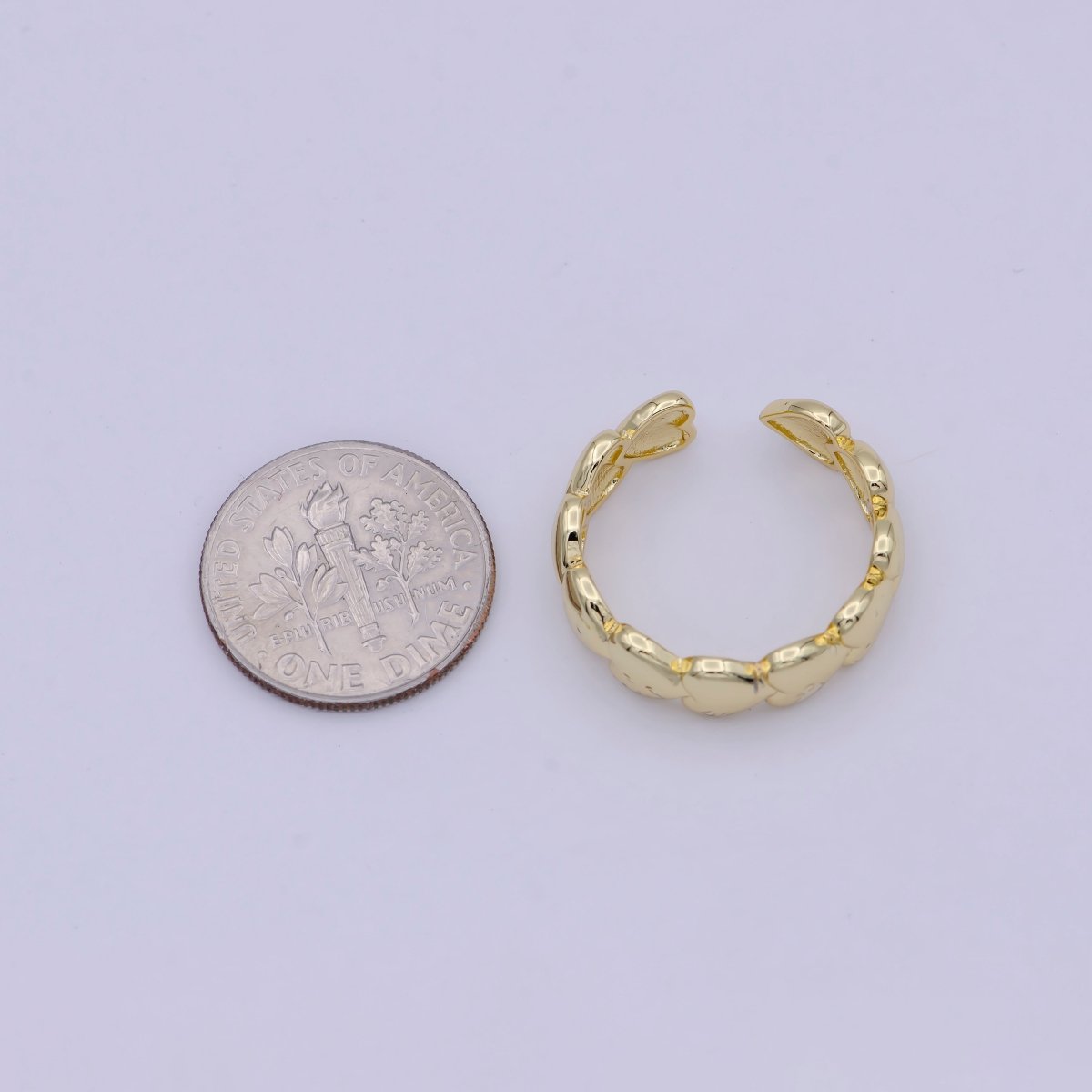 OS Dainty Gold Heart Ring, Love Heart Ring, Muti Heart Ring Friendship Ring, Love Ring Valentine Gift for Her U-480