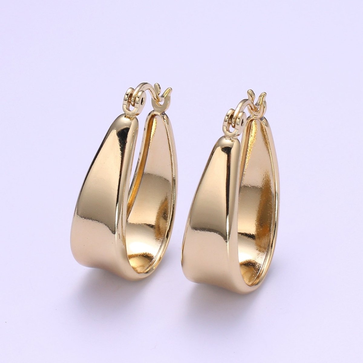 Gold chunky hoop earring 14k Gold Filled Earring hypoallergenic / gold hoop earrings / Bold hoops / thick hoop earrings for gift P-091