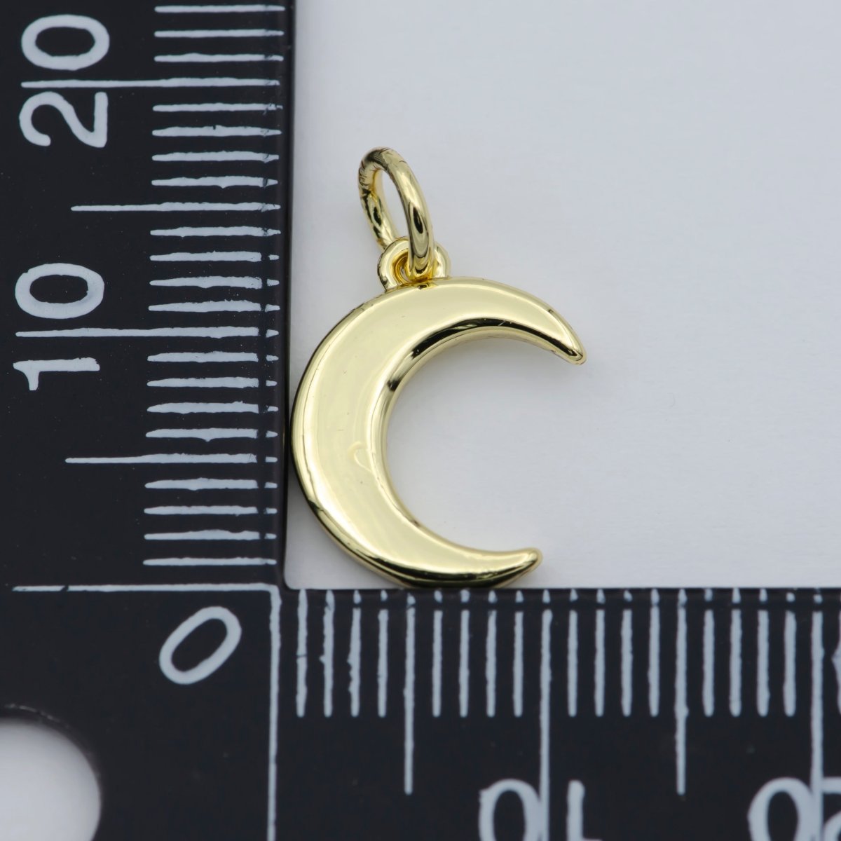 Gold Moon Charm, Dainty Crescent Moon Gold Filled Pendant Add on Charm Necklace, Bracelet, Earring Celestial Jewelry, Light Pendant M-364