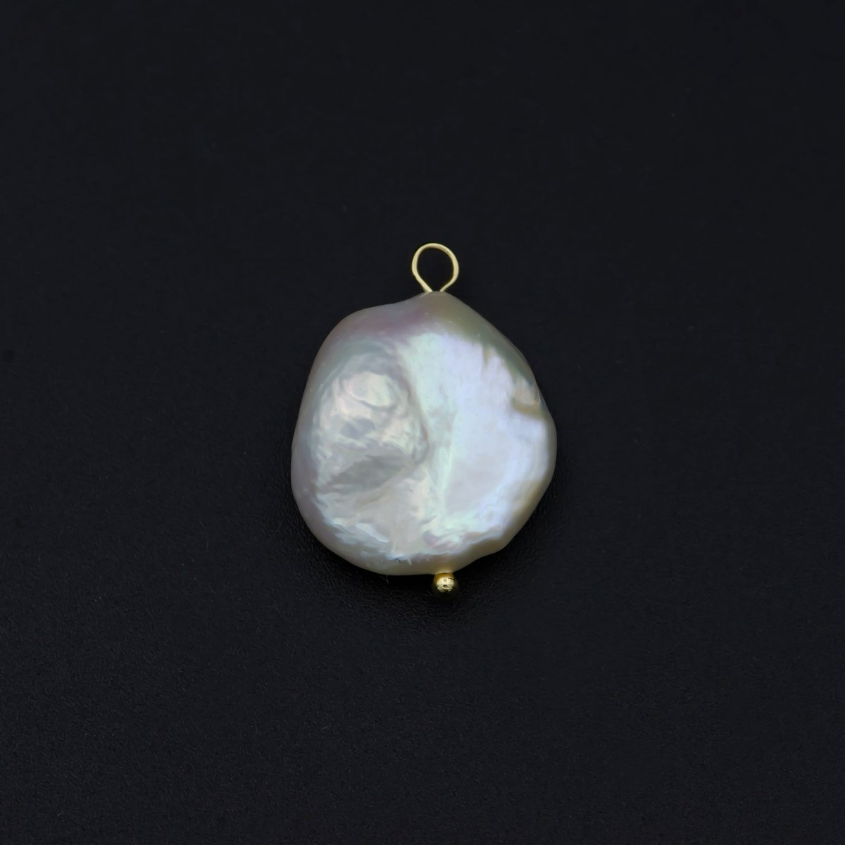irregular pearl Freshwater Pearl Baroque Pearl Charm freeform Pearl Gold Plated Edges for Necklace Earring Bracelet Jewelry Making Supply P-1563