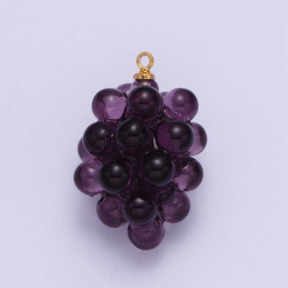 OS Purple Grape Fruit Resin Charm For Summer Jewelry Making | X-733