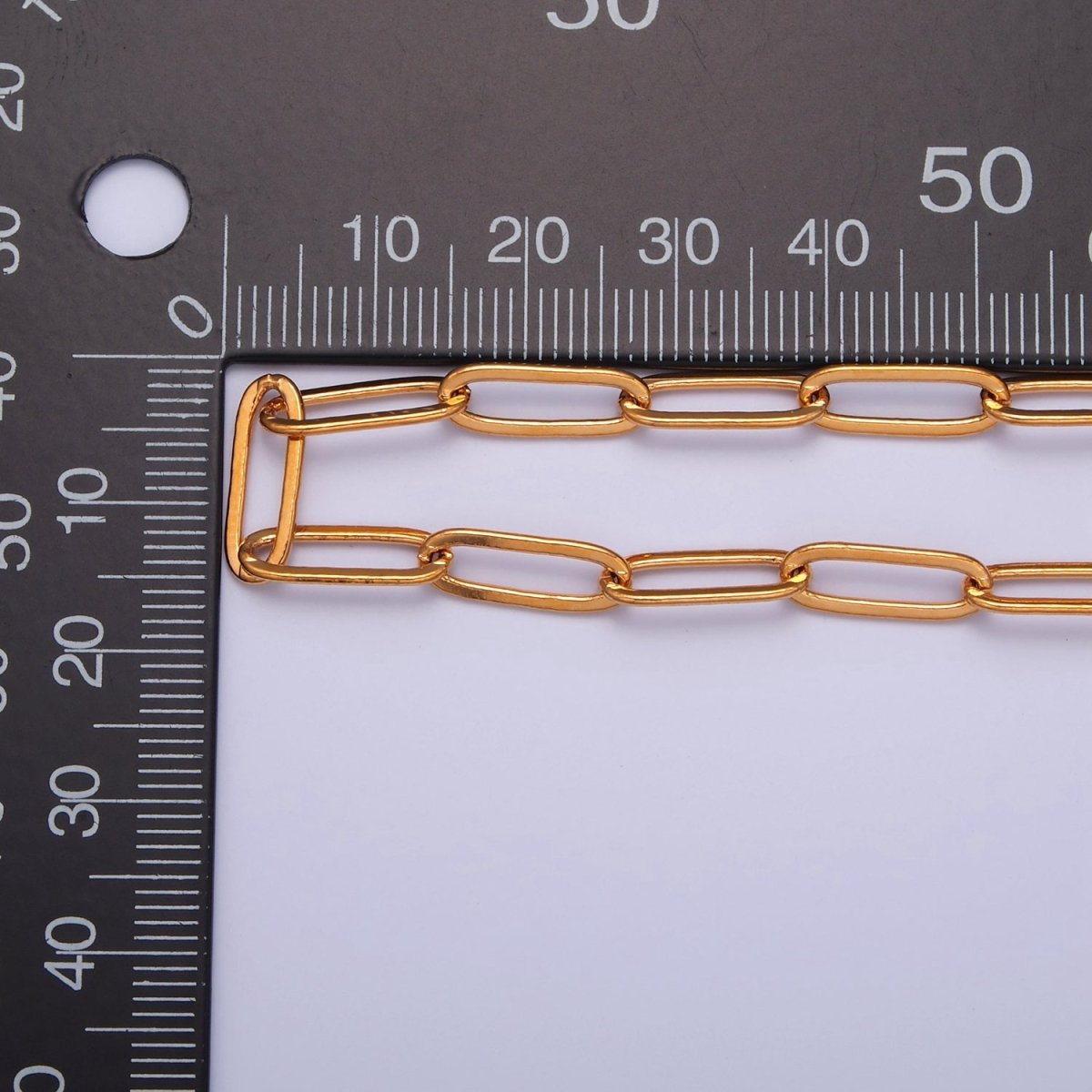 Oval PaperClip Unfinished Chain, 14mm x 5mm, 24k Gold Filled Chain 19.5 inch long | WA-1381 Clearance Pricing