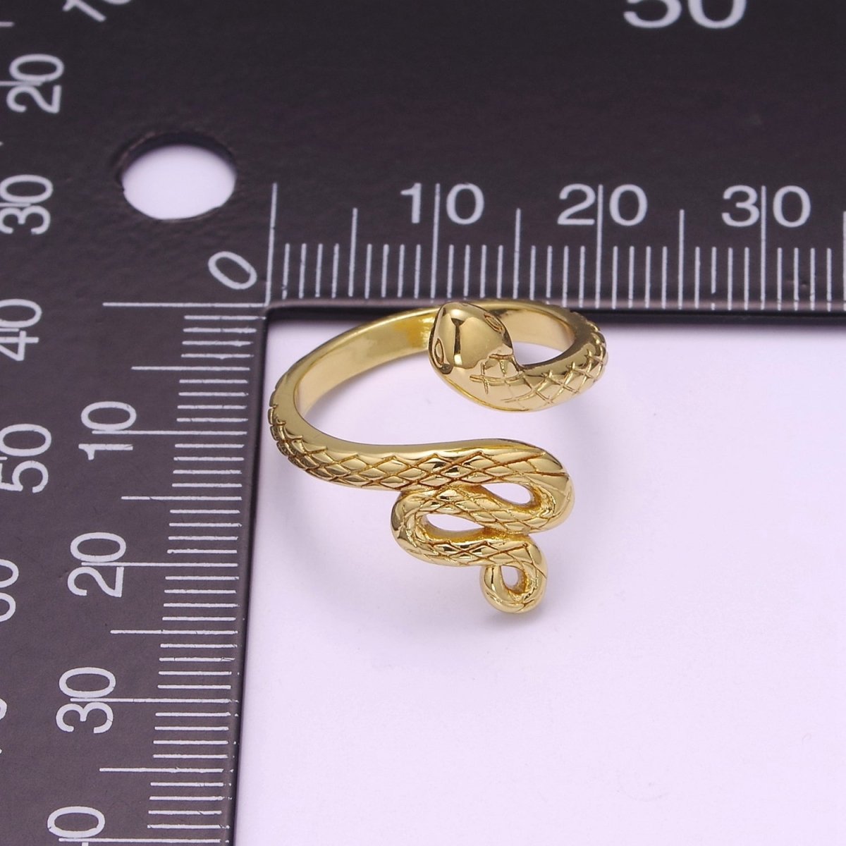 Overstock 3D Gold snake ring, serpent ring, Statement ring, Gold Open Snake Ring, Twist ring, Stackable ring, Animal ring US Size 5 O-321