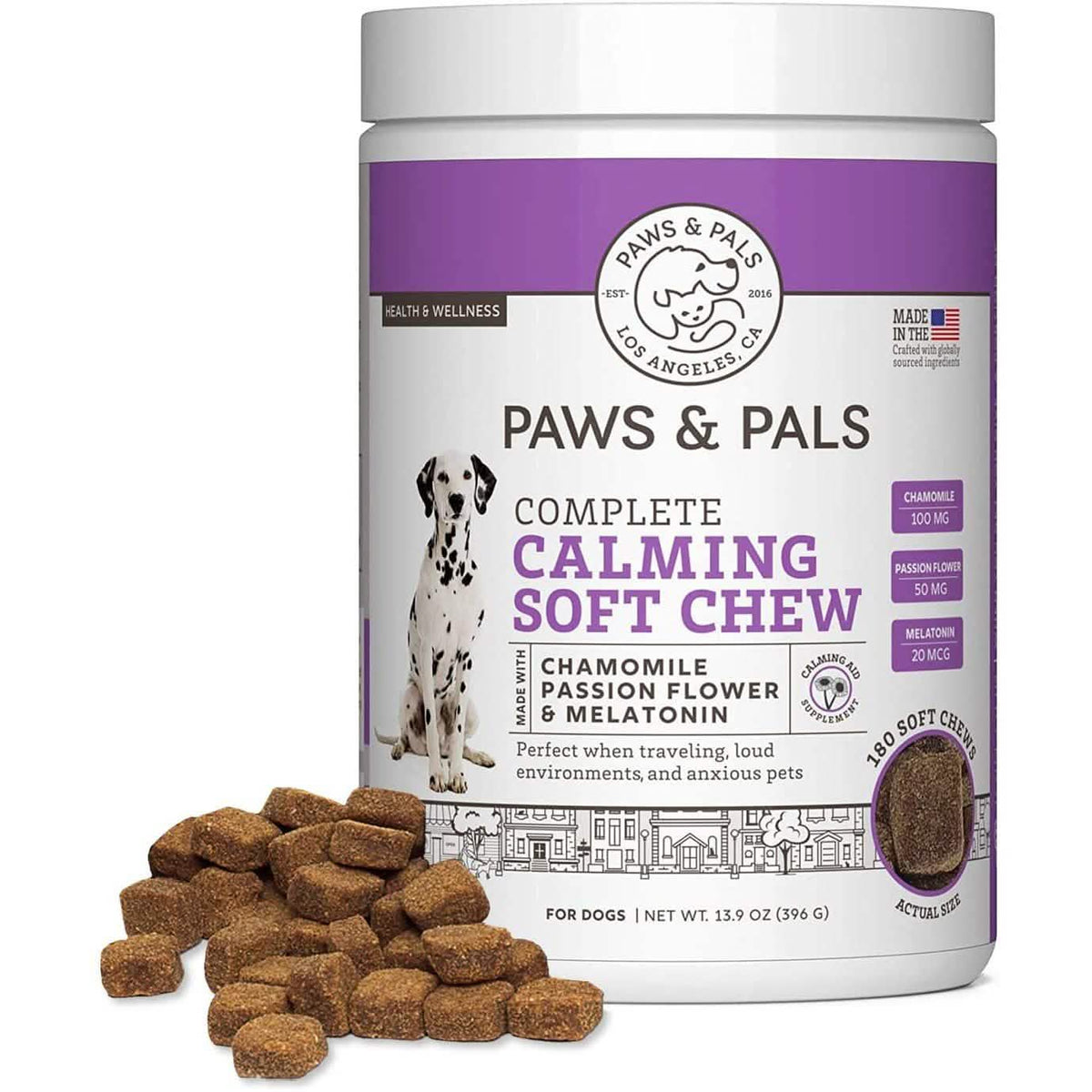 Paws & Pals Dog Calming Treats - Pet Anti Anxiety Supplement