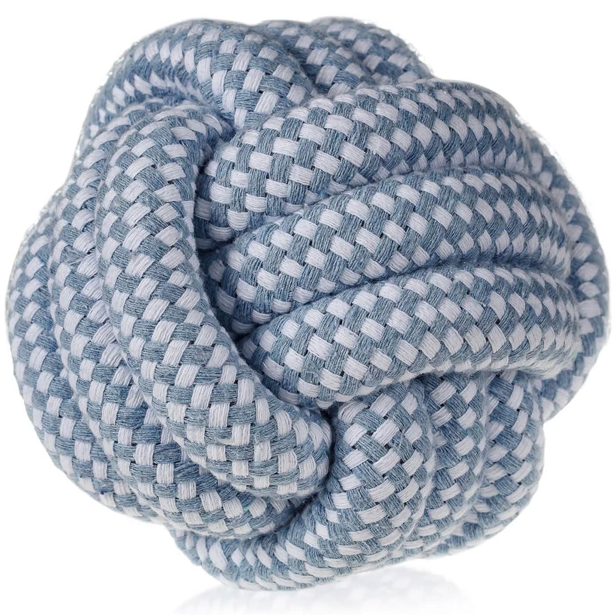 Paws & Pals Dog Chew Rope Cotton-Braided Fetch Teething Play Toy - Blue