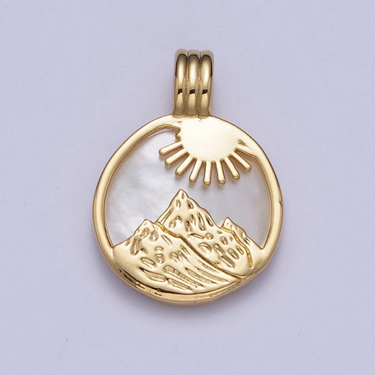 Pearl Collection Gold Element Charm Fire Wind Earth Ocean Wave Charm 24K Gold Filled Medallion for Necklace Bracelet Supply X-402 - X-405