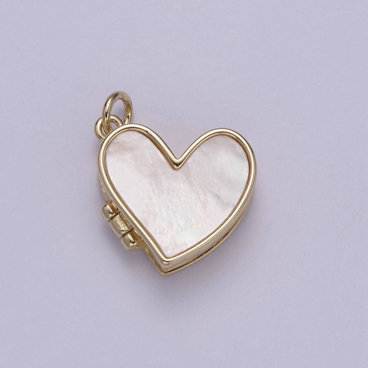 Pearl Locket Charm Necklace 14k Gold Filled Heart Locket for Photo Necklace • Pearl Jewelry W-193