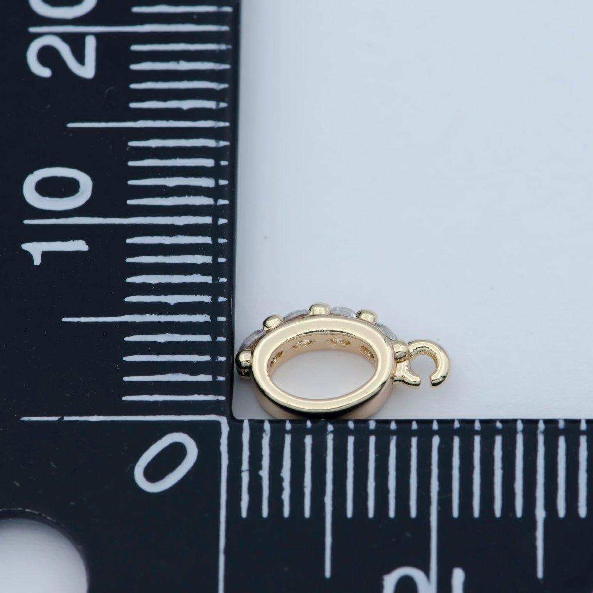 Pendant Bail with Hook CZ Micro Pave Pendant Bail Gold Plated Bail Clasps open link for charm M-359